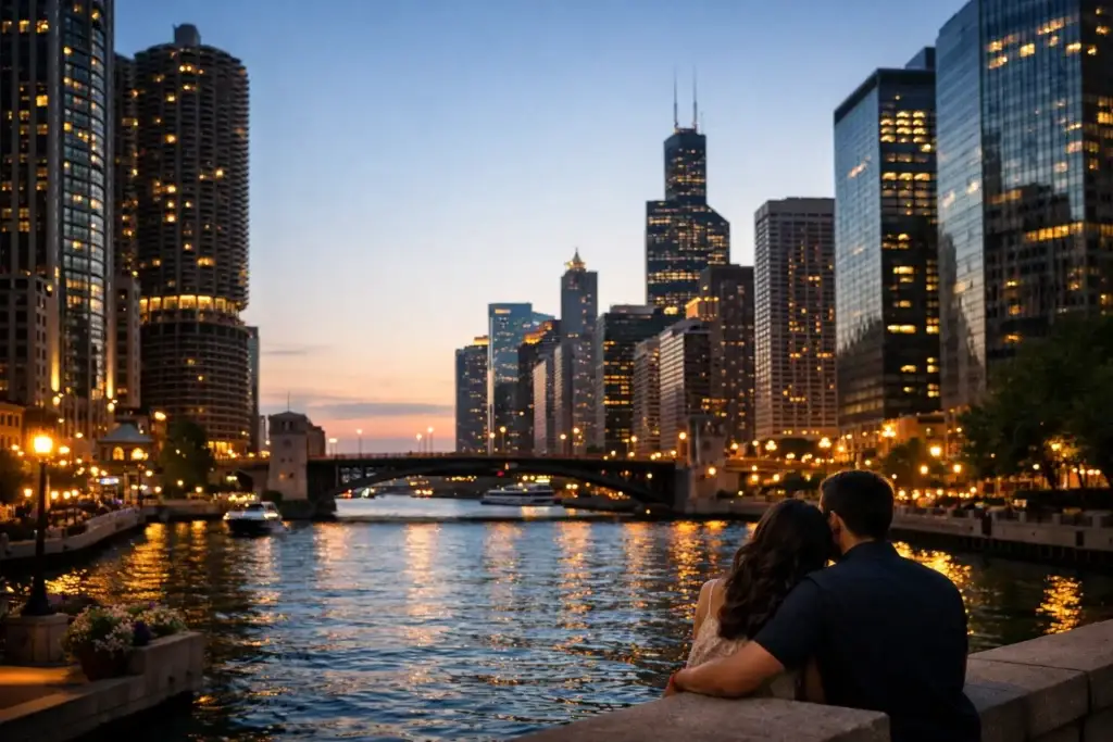 Romantic Boat Ride Chicago for Date Night